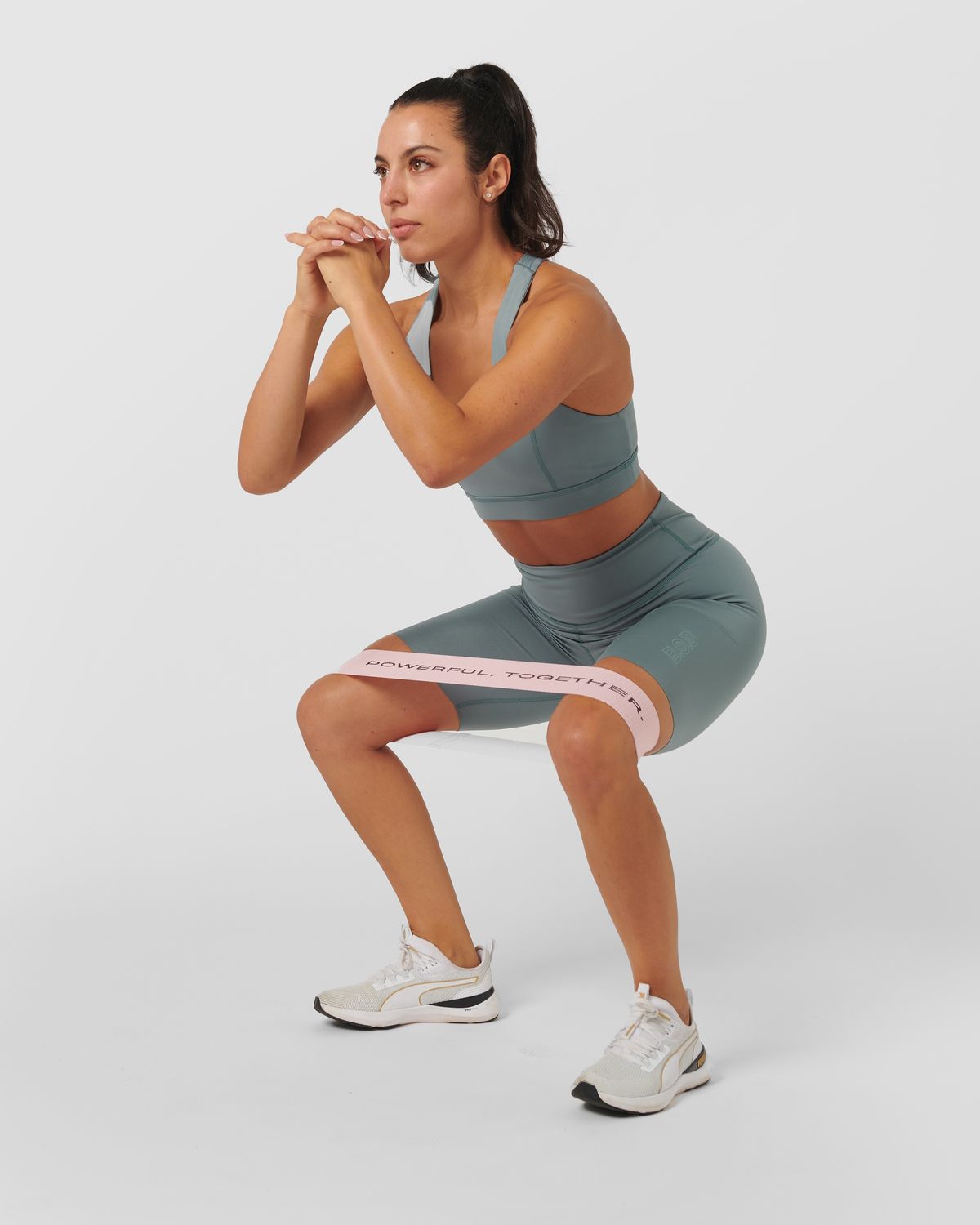 Squat with a resistance band